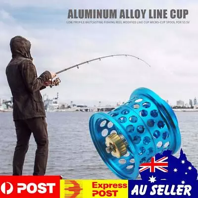 Low Profile Casting Fishing Reel Modified Line Cup For DAIWA Steez (Blue) • $23.09