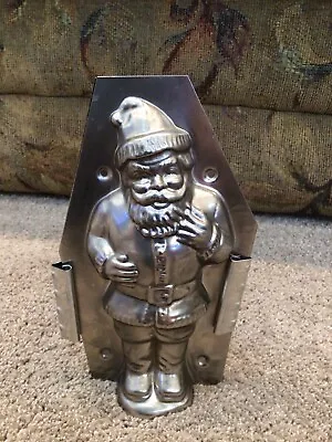 Vintage Santa Clause Chocolate - Candy - Metal Mold- W/ 2 Clips — Aprox. 7” Tall • $70