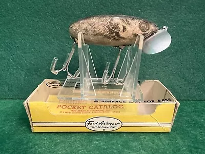 Vintage Fishing Lure Fred Arbogast 5/8 Oz Jitterbug Flocked Mouse W/Box & Insert • $9.99
