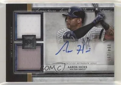 $9.74 • Buy 2020 Topps Museum Collection Signature Swatch Dual Relics /299 Aaron Hicks Auto