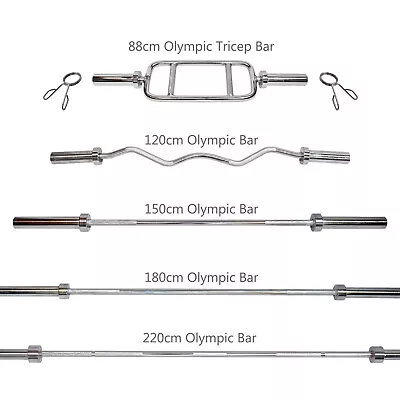 Olympic Weight Barbell Bar - Dumbell Bar - Tricep Bar - Ez Curl Bar - Home Gym • $69.95