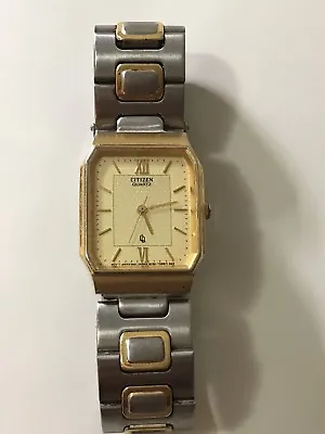 Men's Citizen QQ Gold And Silver Tone Good Condition Working Quartz Watch • $65