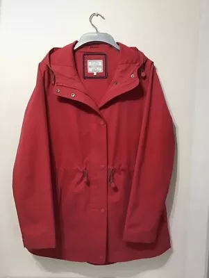 Fat Face - Primrose Coat/ Shower Resistant Scarlet Red Jacket Parka Coat - Uk 8 • £11.99