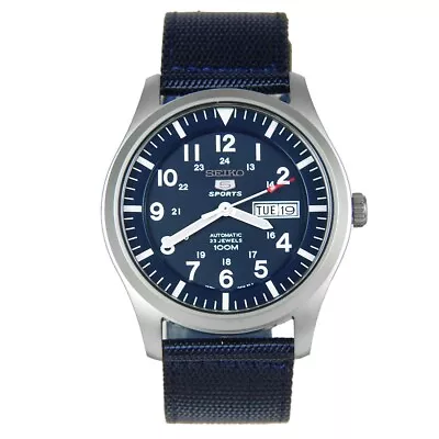 Seiko 5 Sport Men's Automatic Blue Canvas Watch SNZG11 • $200
