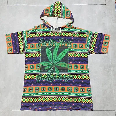 Vintage Royal Family Drug Hooded  T Shirt One Size Legalize It 80s Weed Pot USA • $52