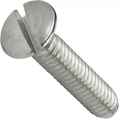 8-32 X 1/2  Slotted Oval Head Machine Screws Stainless Steel 18-8 Qty 100 • $11.27