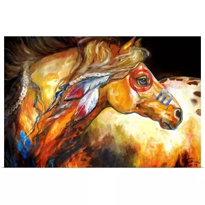 Indian War Horse Golden Sun Poster Art Print Horse Home Decor • $29.99