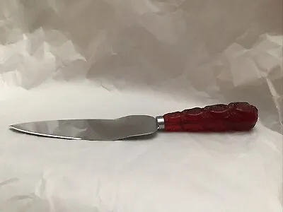 VNTG  AVON CAPE COD RUBY RED DESSERT SERVER Stainless Blade Sheffield England • $12