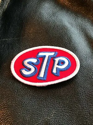 $4.50 • Buy Vintage STP OIL Patch Motorcycle Drag Car Race Hot Rod  Badge For Hat Or Shirt!