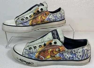 Ed Hardy Koi Low Profile Y2K Slip On Sneakers Size 10 • $37.80