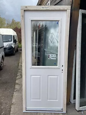 Brand New White Composite Rear Door In A Treated Timber Frame New  900-2105 • £365