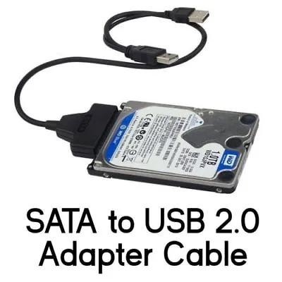 $6.70 • Buy SATA To USB 2.0 Adapter Cable For 2.5  Hard Drive HDD Laptop Data Recovery PC OZ