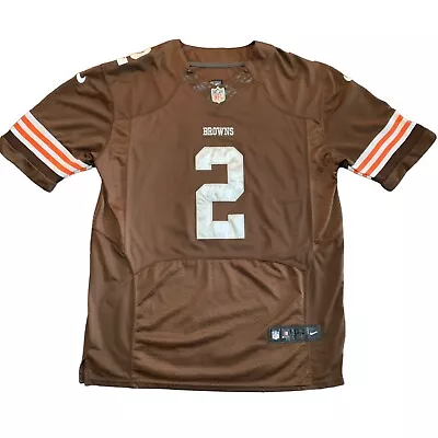 Johnny Manziel #2 Cleveland Browns On Field NFL Jersey With AL & Nike Size 52 XL • $62