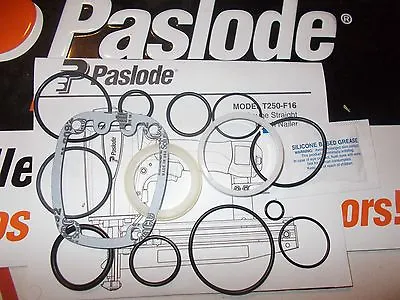 Paslode Finish Nailer 500970 T250-F16 O-Ring Kit + 402725 + 405243 + 500975 LUBE • $19.99