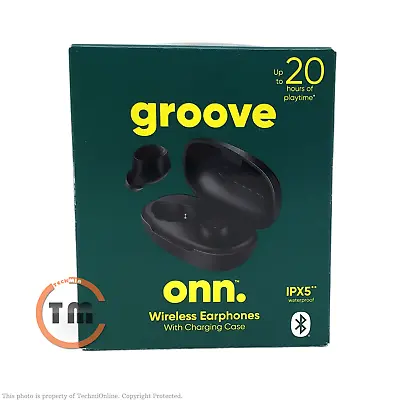 Onn. Groove Wireless In-Ear TWS Earphones Headphones With Charging Case - [LN]™ • $16.25