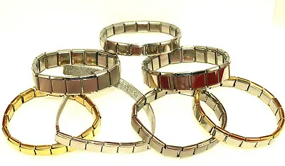 ⭐Exklusive❤️ Bracelet With 18 Links Charms 9 &13 Mm GoldSilverMatt❤️ 17 Cm • $11.18