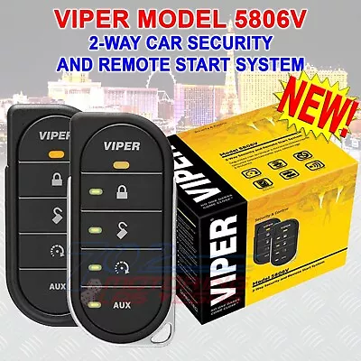 Viper 5806v 2-way Security Alarm Remote Start Keyless Entry Up To 1 Mile Range • $219.94