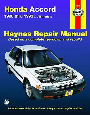 Honda Accord (90-93) Haynes Repair Manual By Haynes (paperback) • $19.99