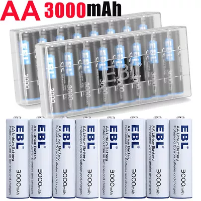 EBL AA 3000mAh Lithium Batteries Non-rechargeable Long Lasting Exp.2033 Lot • $11.99