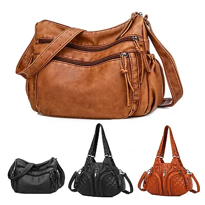 Women Vintage Handbag Tote Hobo Bag Soft PU Leather Crossbady Shoulder Bag Purse • $20.50