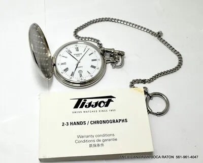 Tissot Savonnettes Quartz Stainless Steel Pocket Watch 49mm • $249