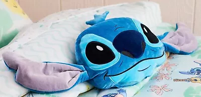 Disney Blue Stitch Squishy Plush Pillow 28.5”W  By The Big One - New • $29.95