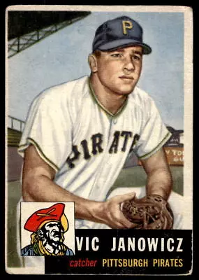 1953 Topps #222 Vic Janowicz (crease) Pirates • $6