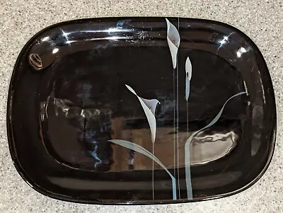 Mikasa Galleria Opus Black FK-701  14  L X 10  W Rectangle Serving Platter • $41.95