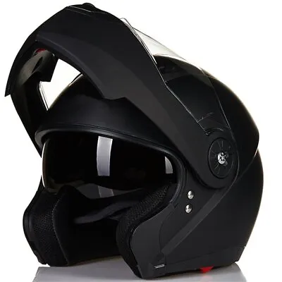 ILM Used Modular Flip Up Dual Visor Motorcycle Helmet Mountain Bike Helmet DOT • $42.99