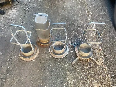 Vintage Poultry Feeder Galvanised Brand Unknown X 4. Possible Lamp Conversion. • £6