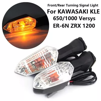 Clear Lens Turning Signals For KLE 6501000 Versys ER6N ZRX 1200 Pack Of 2 • £27.35