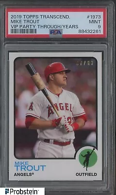 2019 Topps Transcendent VIP Through The Years #1973 Mike Trout 7/83 PSA 9 • $8.50