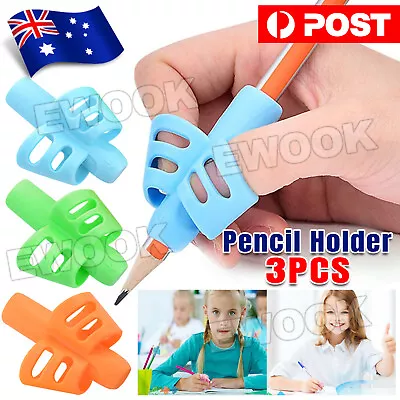 3x Children Pencil Holder Pen Writing Aid Grip Posture Tools Correction OZ • $5.35