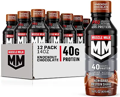 Muscle Milk Pro Advanced Nutrition Shake Chocolate 14 FlOz 12 PK - FREE SHIPPING • $68.37
