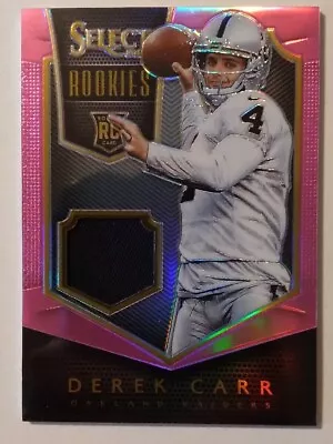 Derek Carr 2014 Panini Select Rookies Jersey Pink Prizm #ed 164/199 #RJ-DC RC • $24.95