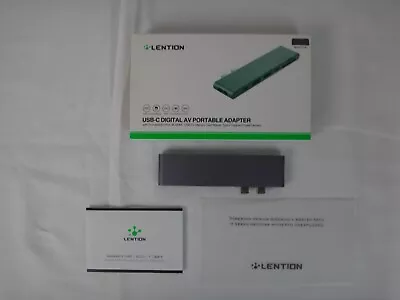 Lention USB-C Digital AV Portable Adapter Thunderbolt HDMI Memory Card Reader • $12.77