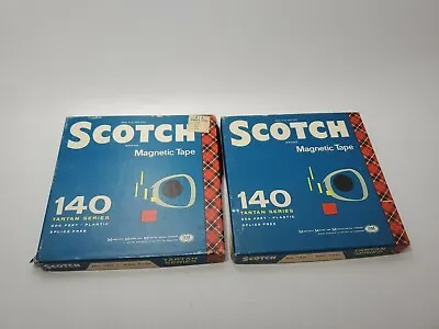 2x Vintage Scotch Magnetic Recording Tape 5  Reel 1/4  X 900 Ft. Tartan 140  • $35.10