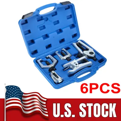 6PCS Front End Service Tool Kit Set Ball Joint Tie Rod Pitman Arm Puller Remover • $46.99