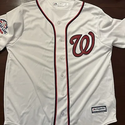$9.95 • Buy Washington Nationals Mlb Majestic Cool Base 2018 All Star Game White Jersey
