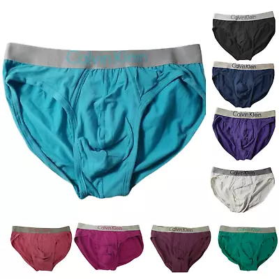 Calvin Klein Men's Hip Briefs Underwear Metallic Chrome Cotton CK U5820 Brief • $24.99