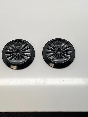 Lego Black Lot Of 2 Train Wheel RC Train Spoke Technic Axle Hole & Counterweight • $13.66