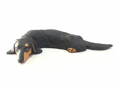 Japan Black Dachshund Dog Miniature Pet Miniature Animal Realistic Mini Figure02 • $9.99