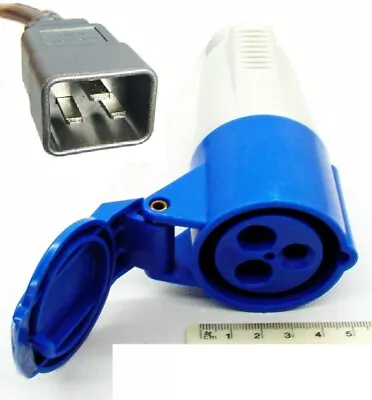 IEC C20 Plug To 240V Mains Industrial Power 16A / 32A Commando Socket Lead Cable • £32.40