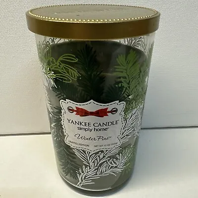 Yankee Candle Simply Home ~ Winter Pine ~ Limited Edition 12oz Jar Pillar • £29.19