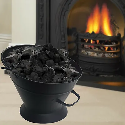 Waterloo Bucket Fireplace Coal Hod Scuttle Fireside Log Wood Ash Fuel Storage • £17.99