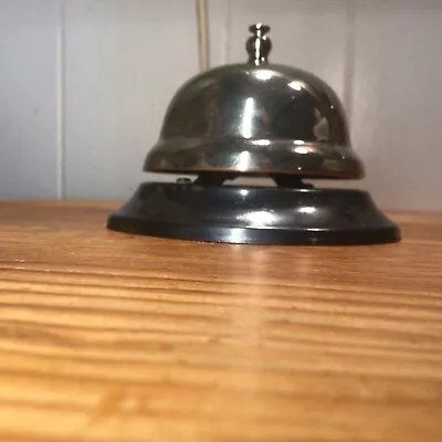 Vintage 3  Metal Round Desktop Service Bell Tested Working Well And Sharp! • $10