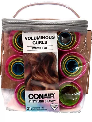 Conair Self-Grip Rollers Voluminous Curls Smooth & Lift 31 Assorted Size Rollers • $10.95