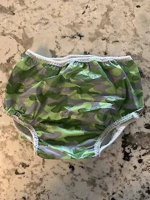 Gerber 12-18 Month Plastic Pants VINTAGE Diaper Cover Camo Fancy Pants • $6