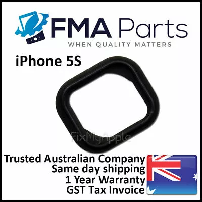 IPhone 5S Home Button Rubber Gasket Holder Sticker Plastic Repair Replacement • £2.48