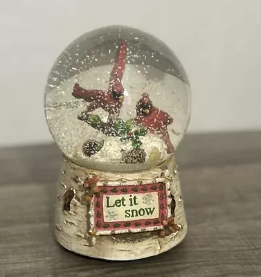 Sankyo Smithsonian Institution Musical Snow Globe Let It Snow Cardinals • $19.99